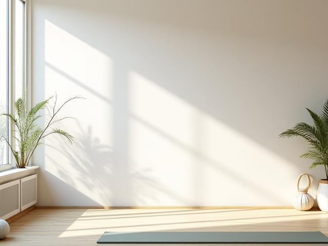 Salle de yoga principale de Zénith Éclat, lumineuse et calme.